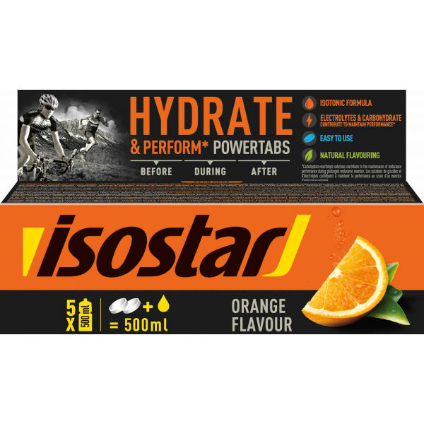 Isostar TABLETY BOX POWERTABS 120 G POMERANČ Rozpustný isotonický nápoj v tabletách