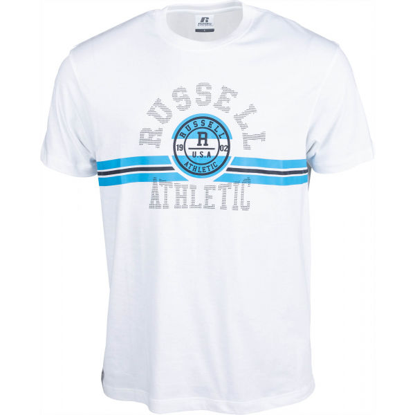 Russell Athletic COLLEGIATE STRIPE CREWNECK TEE SHIRT Pánské tričko