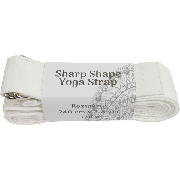 SHARP SHAPE YOGA STRAP WHITE Jóga páska