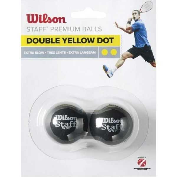 Wilson STAFF SQUASH 2 BALL DBL YEL DOT Squashový míček